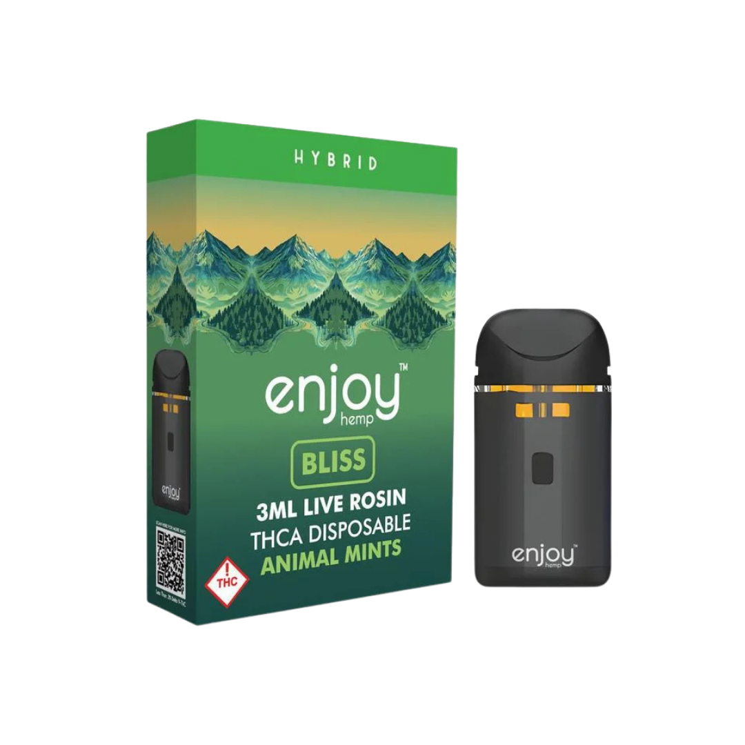 Animal Mints (Bliss) THCA Live Rosin Disposable Vape by Enjoy Hemp 3ML Animal Mints (Bliss) THCA Live Rosin Disposable Vape by Enjoy Hemp 3ML