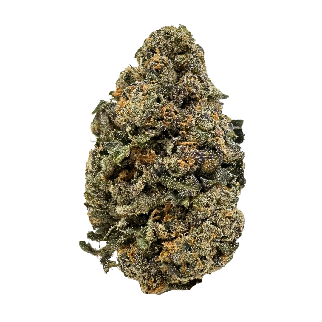 Candyland sativa strain with frosty trichomes, golden hairs, and sweet berry-candy flavor. Shop now at Consider It Flowers.