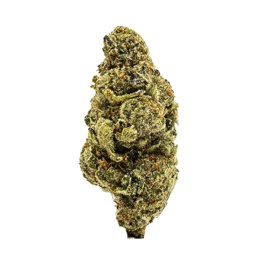 Gelonade exotic sativa THCa flower – bright green dense bud with citrus and vanilla flavor and euphoric, sociable effects.