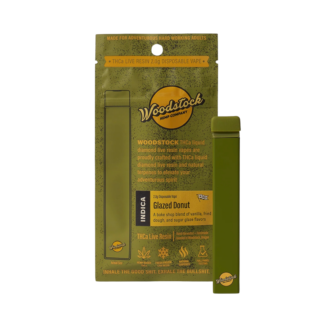 Glazed Donut 2G Indica Woodstock Vape.