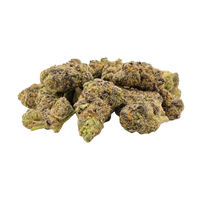 Hella Jelly Private Reserve Smalls—sativa with bold cherry-berry flavor, army green buds, and clear-headed, energizing effects now available with Consider It Flowers.