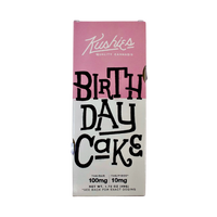 Kushie’s Birthday Cake Chocolate Bar Edible - white chocolate with festive sprinkles, 100MG of THC.