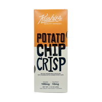 Potato Chip Crunch Chocolate Bar by Kushie’s with 100mg THC, sea salt, and kettle chips – shop now at Consider It Flowers.