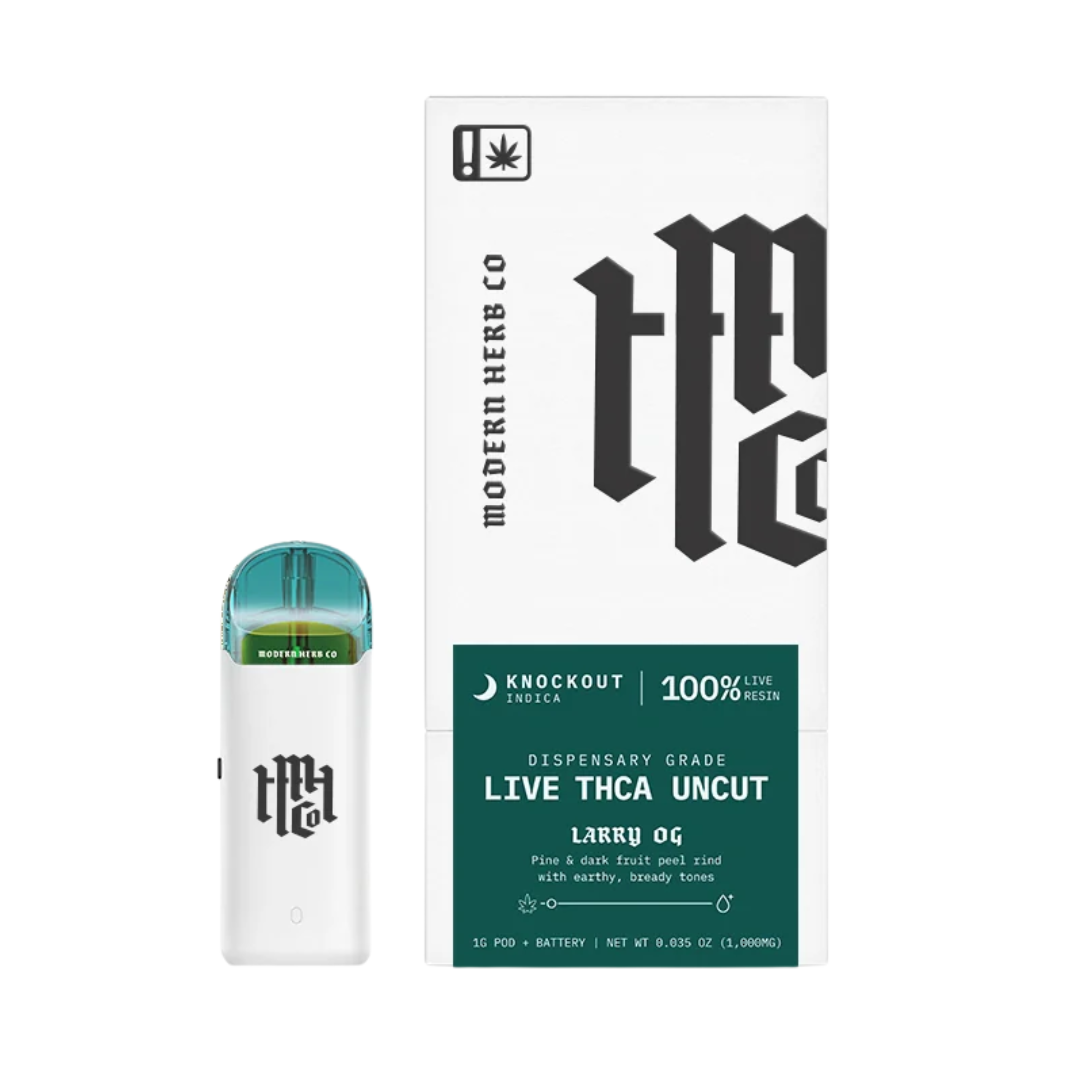 Larry OG THCA Live Resin Uncut Pod Kit by Modern Herb Co 1G
