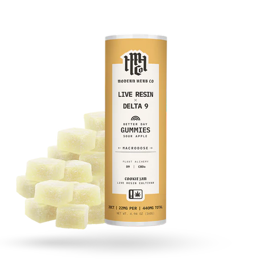 Sour Apple Live Resin (Anytime) Gummies by Modern Herb Co (20 CT) 400 MG THC