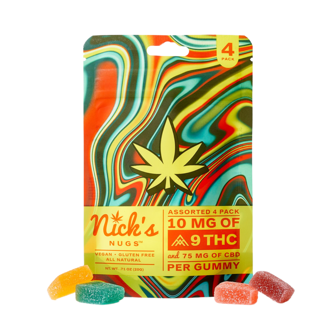Delta-9 THC Gummies by Nick’s Nugs are available for delivery and super fast shipping from Consider It Flowers.
