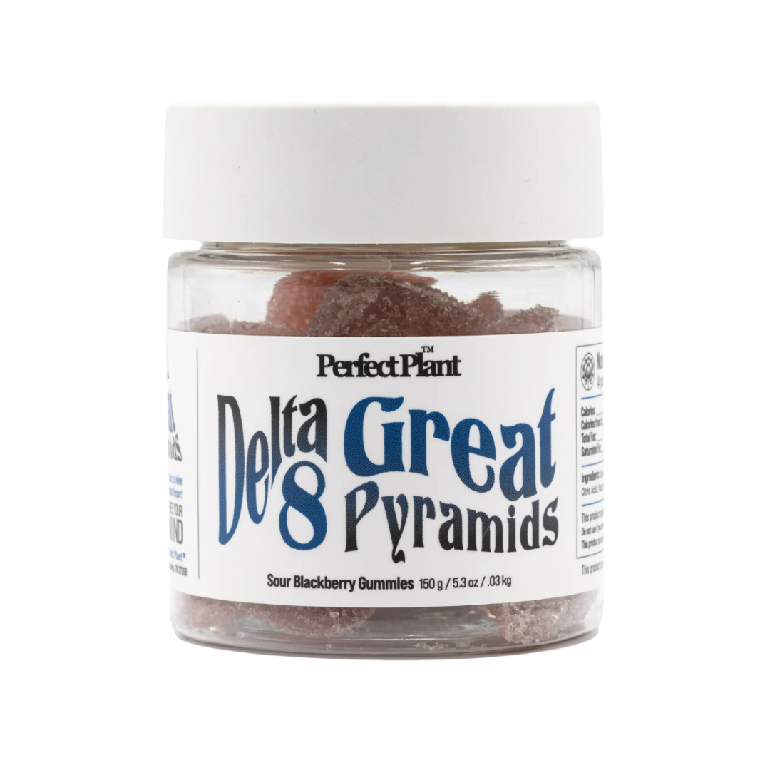 Sour Blackberry Great Pyramids Delta-8 Gummies by Perfect Plant™ (14 CT) 350 MG THC