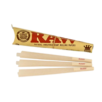 RAW Organic Hemp Cones 3 Pack – Kingsize pre-rolls made with clean-burning organic hemp, available now at Consider It Flowers.
