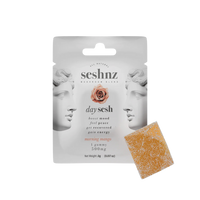 Morning Mango Day Sesh 1-count sampler gummy – available at Consider It Flowers in a travel-size pouch.