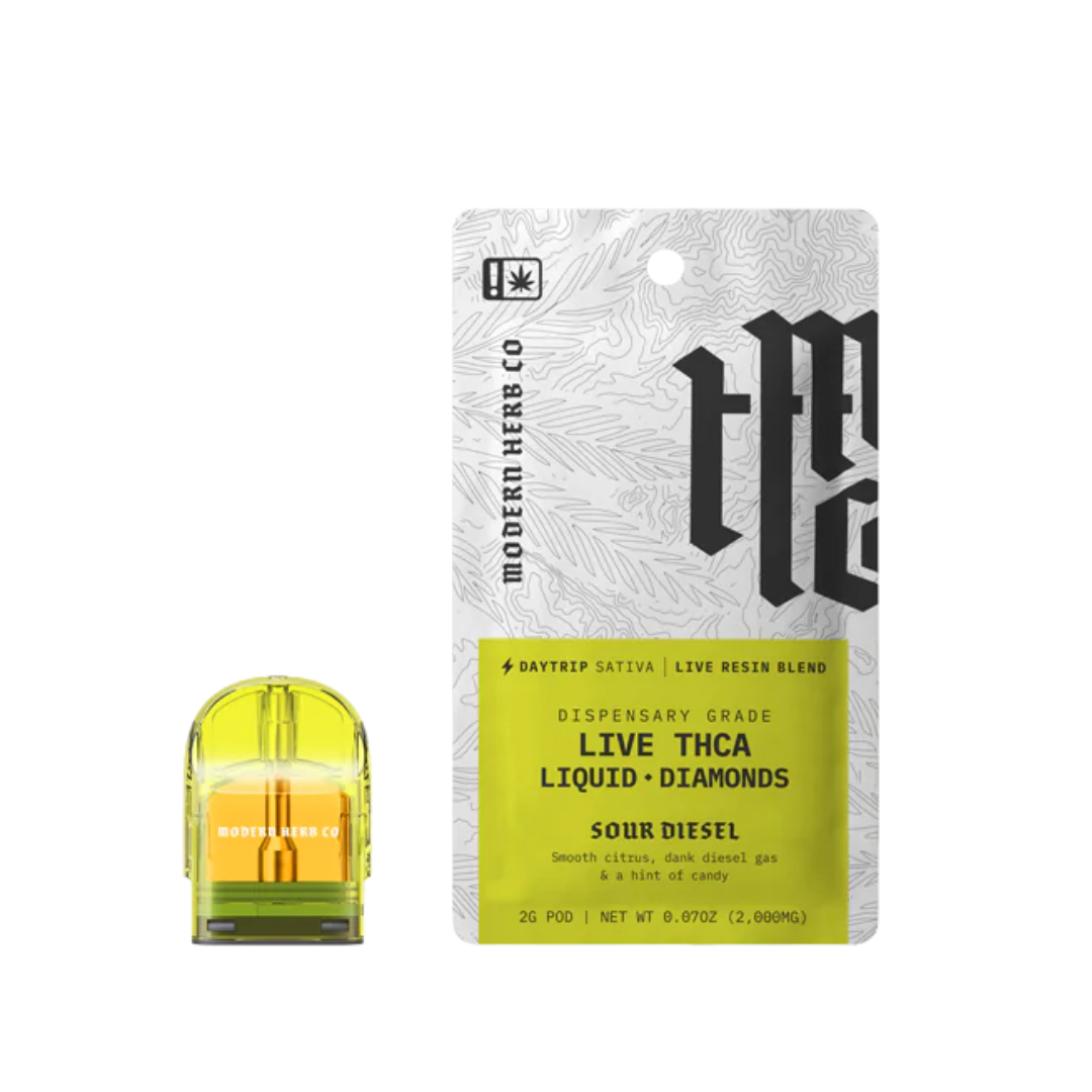 Sour Diesel Live Resin Liquid Diamonds Pod Refill by Modern Herb Co 2G