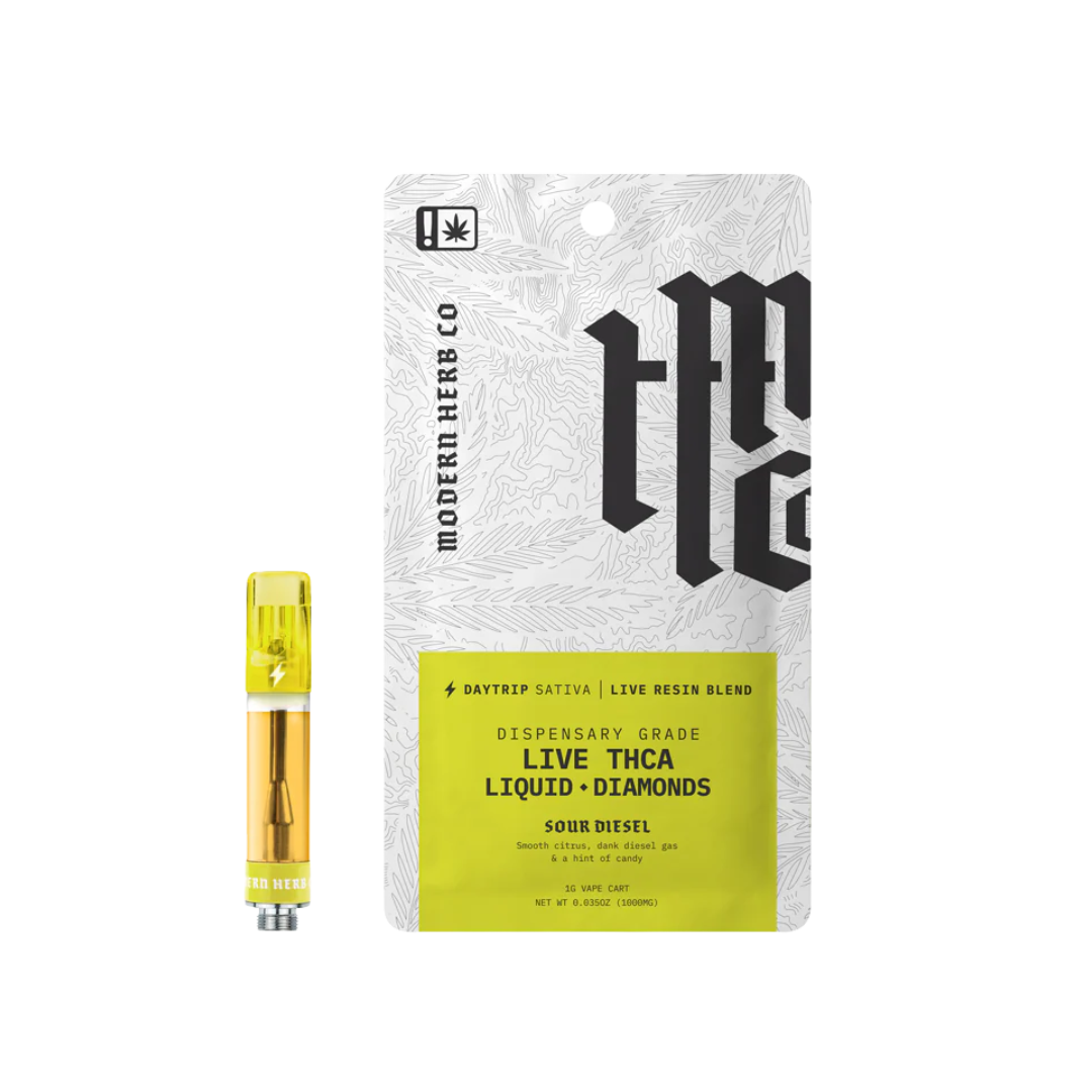 Sour Diesel Liquid Diamonds 1G Cartridge – THCA live resin vape with bold citrus and diesel flavor, ready to use with any 510 battery. Shop now at Consider It Flowers!