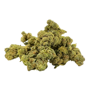 Triangle OG Kush premium indica smalls with forest green frosty buds, citrus-spice flavor, and relaxing creative effects. Shop at Consider It Flowers.