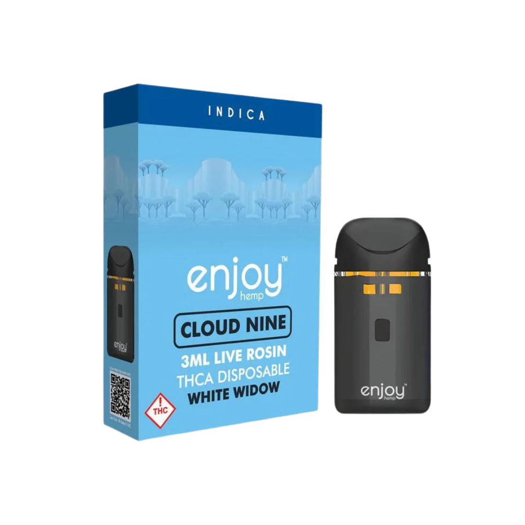 White Widow (Cloud Nine) THCA Live Rosin Disposable Vape by Enjoy Hemp White Widow (Cloud Nine) THCA Live Rosin Disposable Vape by Enjoy Hemp