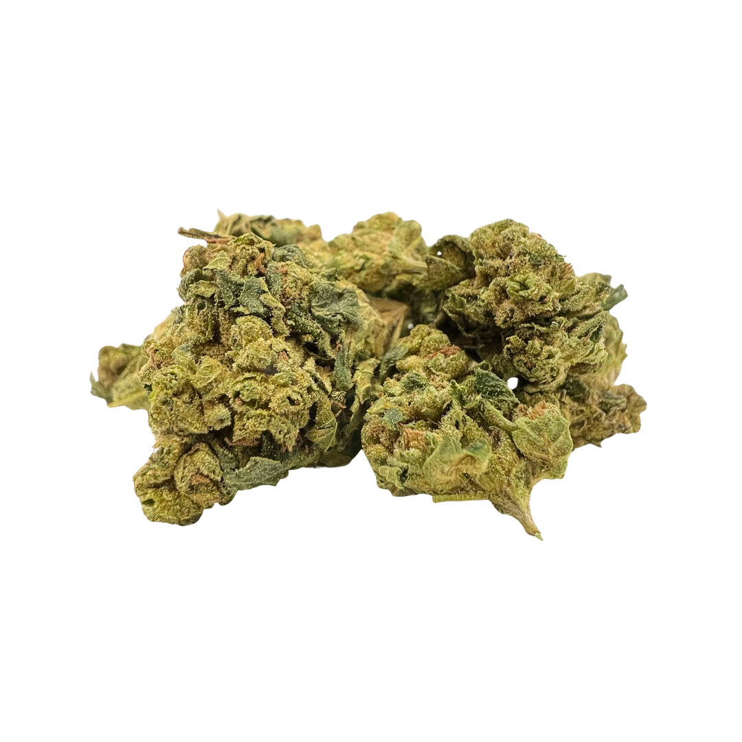Zaza Diablo Premium Smalls—potent indica with garlic-fuel flavor, frosty buds, and knockout nighttime effects. Shop now at Consider It Flowers.