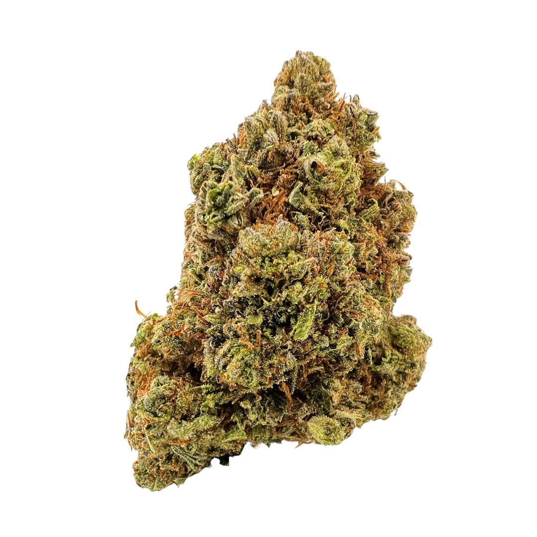 Biscotti Sungrown Premium THCa Indica flower with dense frosty buds and sweet cookie aroma. Shop THCa flower strain delivery at Consider It Flowers.