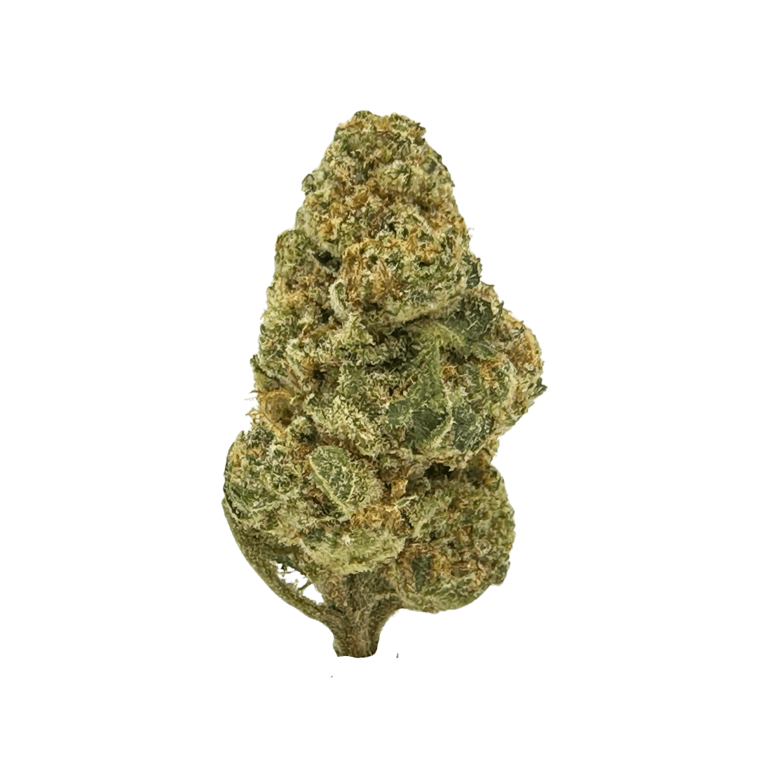 Black Cherry Cheesecake strain: long green nugs with a pink tint, tart cherry and sugary cheese flavor, and a pungent aroma with sweet aftertaste.