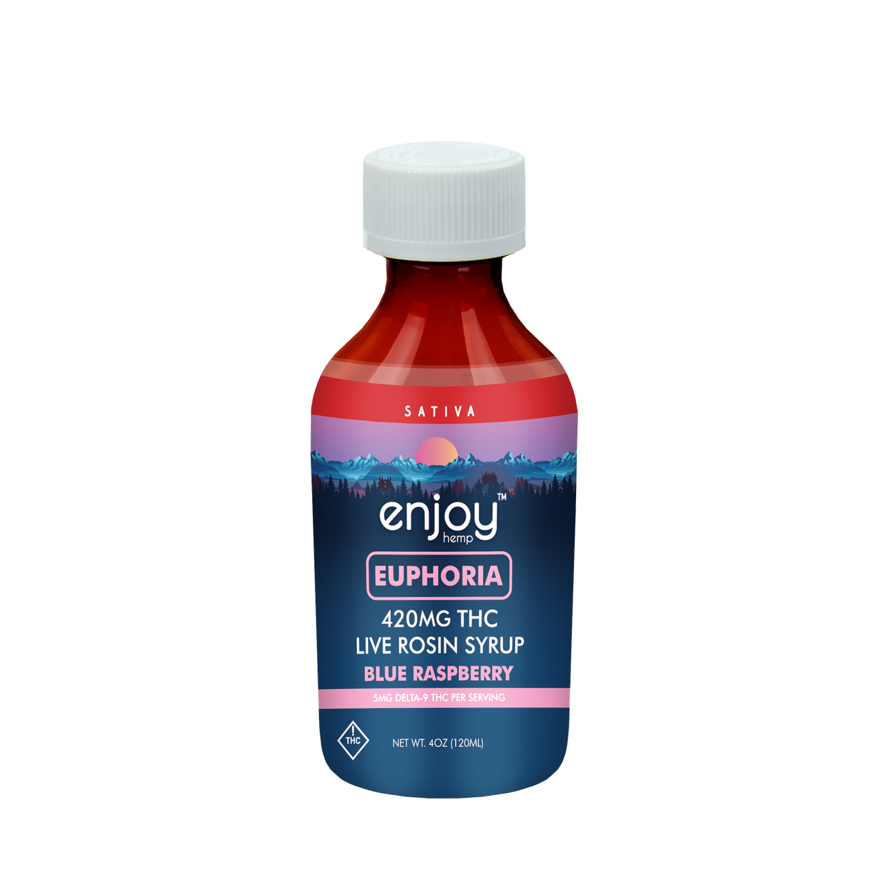 Blue Raspberry Euphoria Syrup by Enjoy Hemp (1 Bottle) 420 MG THC