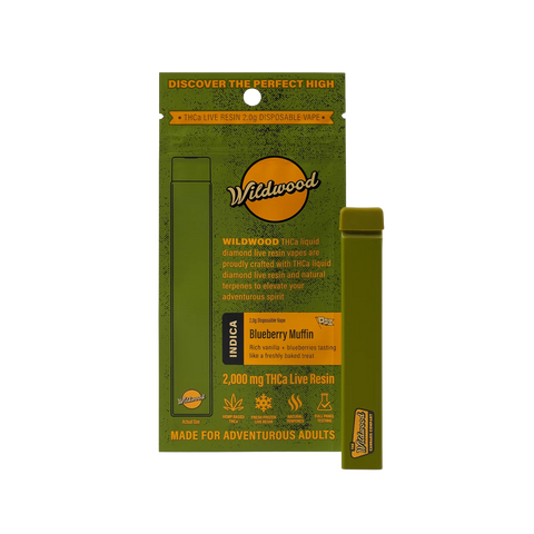 Blueberry Muffin THCA Live Resin 2G Vape by Wildwood