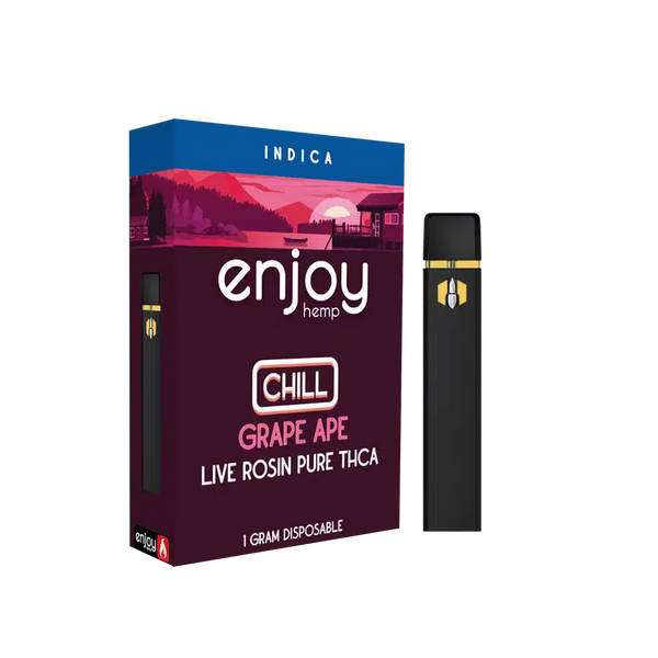 Grape Ape (Chill) Pure THCA Disposable Vape by Enjoy Hemp 1 ML