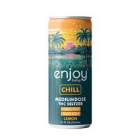 Enjoy Hemp Chill Lemon THC Seltzer + CBN  for calm and relaxation. Buy THC beverages online with fast delivery from Consider It Flowers.