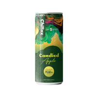 Nick’s Nugs Chillax Candied Apple Seltzer 4-Pack – hemp-infused fizzy drink with Delta-9 THC, CBD, and energizing ingredients.