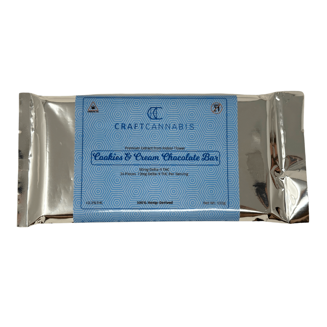 Cookies and Cream White Chocolate Bar by Craft Cannabis (1 CT) 48 MG THC