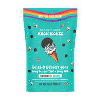 Cookies & Cream Moon Konez THC edible with chocolate cookie and vanilla flavor. Shop Moon Flower Hemp online with fast shipping and Nashville delivery