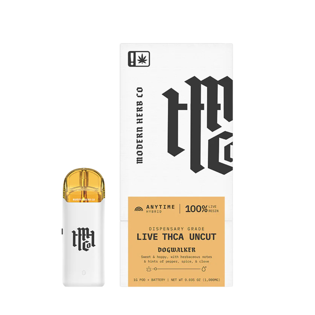 Dogwalker THCA Live Resin Uncut Pod Kit by Modern Herb Co 1G