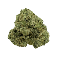 Gelato strain: dense green buds with bright orange hairs. Smells like gasoline on vanilla ice cream. A pungent strain that hits just right.