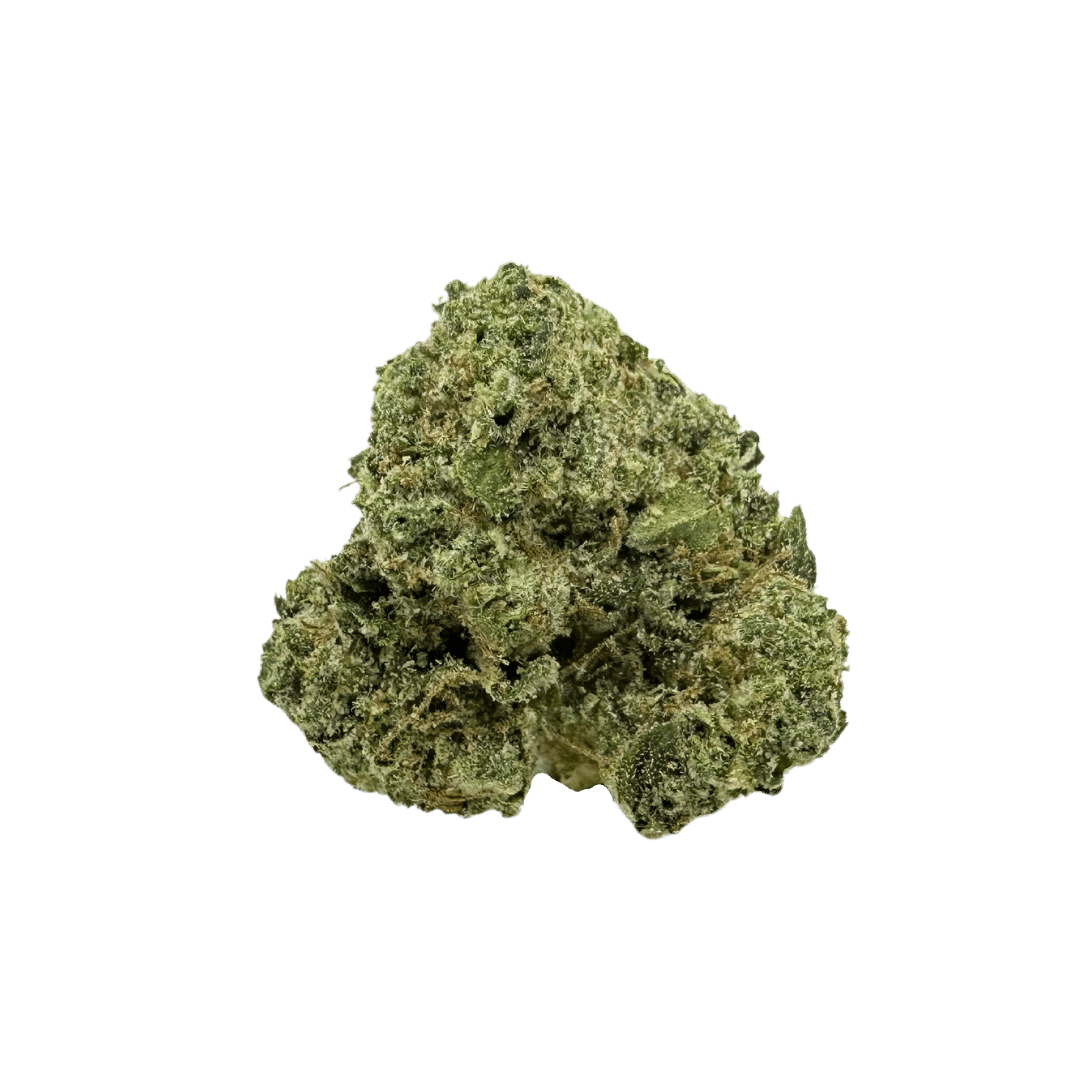 Gelato strain: dense green buds with bright orange hairs. Smells like gasoline on vanilla ice cream. A pungent strain that hits just right.