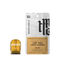 Modern Herb Co Gelato Hybrid Liquid Diamonds 2G pod refill with real live resin. Creamy vanilla, mint, and pepper flavor profile.