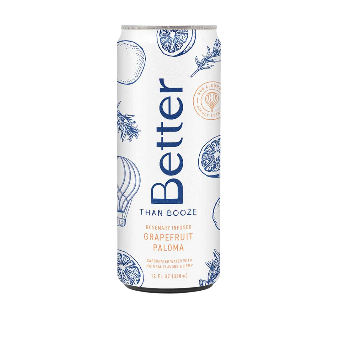 Rosemary Infused Grapefruit Paloma by Better Than Booze (4 Pack) 12 MG THC