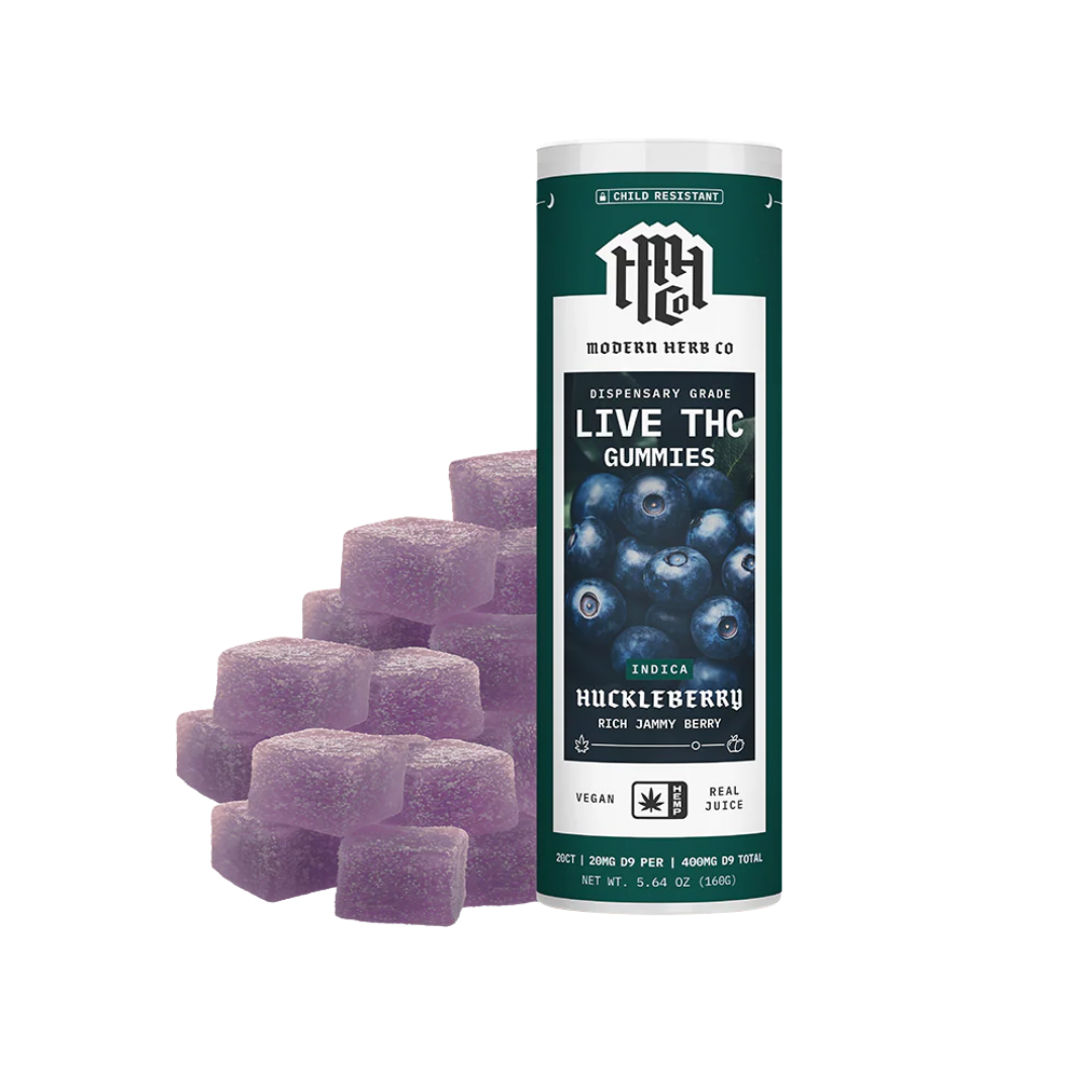 Huckleberry Live Resin (Knockout) Gummies by Modern Herb Co (20CT) 400 MG THC