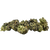 Premium Smalls Ice Cream Cake THCA flower showing dense forest-green buds with crystalline trichomes.  