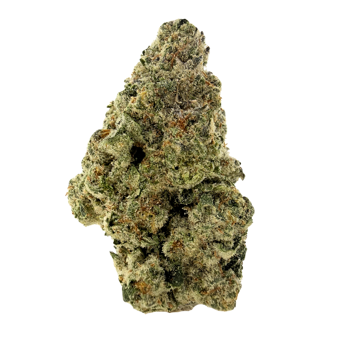 Juicy J hybrid strain with frosty olive green buds. Shop THCa flower online with shipping and Nashville delivery