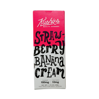 Kushie’s Strawberry Banana Cream Cannabis Chocolate Bar – white chocolate flavored with strawberry and banana, 100 mg THC availabe now at Consider It Flowers. 