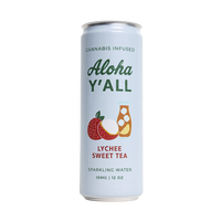 Lychee Sweet Tea THC sparkling water with real fruit flavor and mellow cannabis effects, available for fast shipping and Nashville delivery.