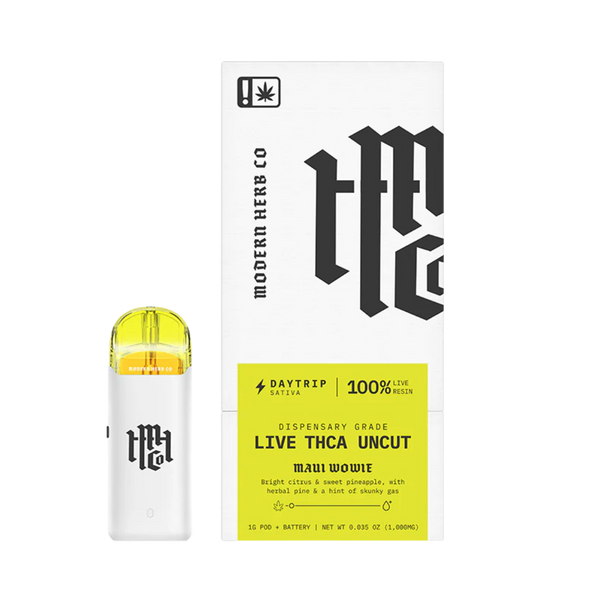 Maui Wowie THCA Live Resin Uncut Pod Kit by Modern Herb Co 1G Maui Wowie THCA Live Resin Uncut Pod Kit by Modern Herb Co 1G
