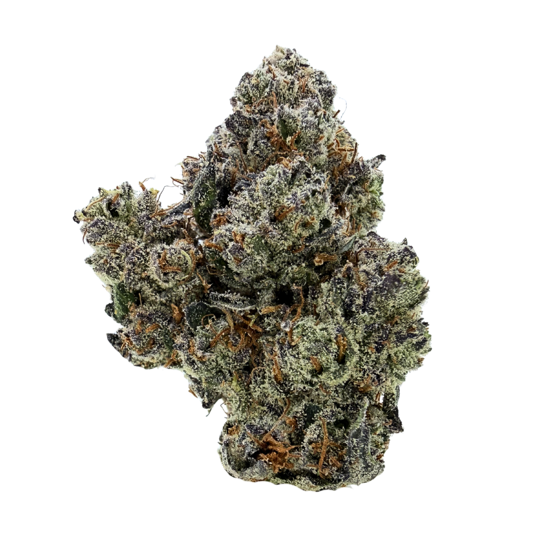Mellowz hybrid strain with purple and green buds and sweet grape aroma. Shop THCa flower online with shipping and Nashville delivery.