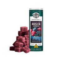 Mixed Berries live rosin gummies indica 10mg THC each. Shop clean edibles online with fast shipping and Nashville delivery