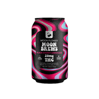 Moon Brews Black Cherry Lemonade 20MG THC drink. Fast-acting cannabis beverage. Shop online with quick Nashville delivery.