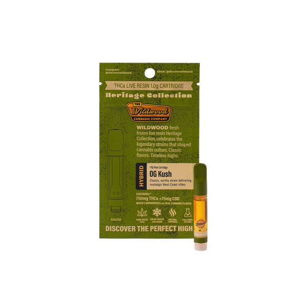 OG Kush THCA Live Resin 1G Cartridge by Wildwood