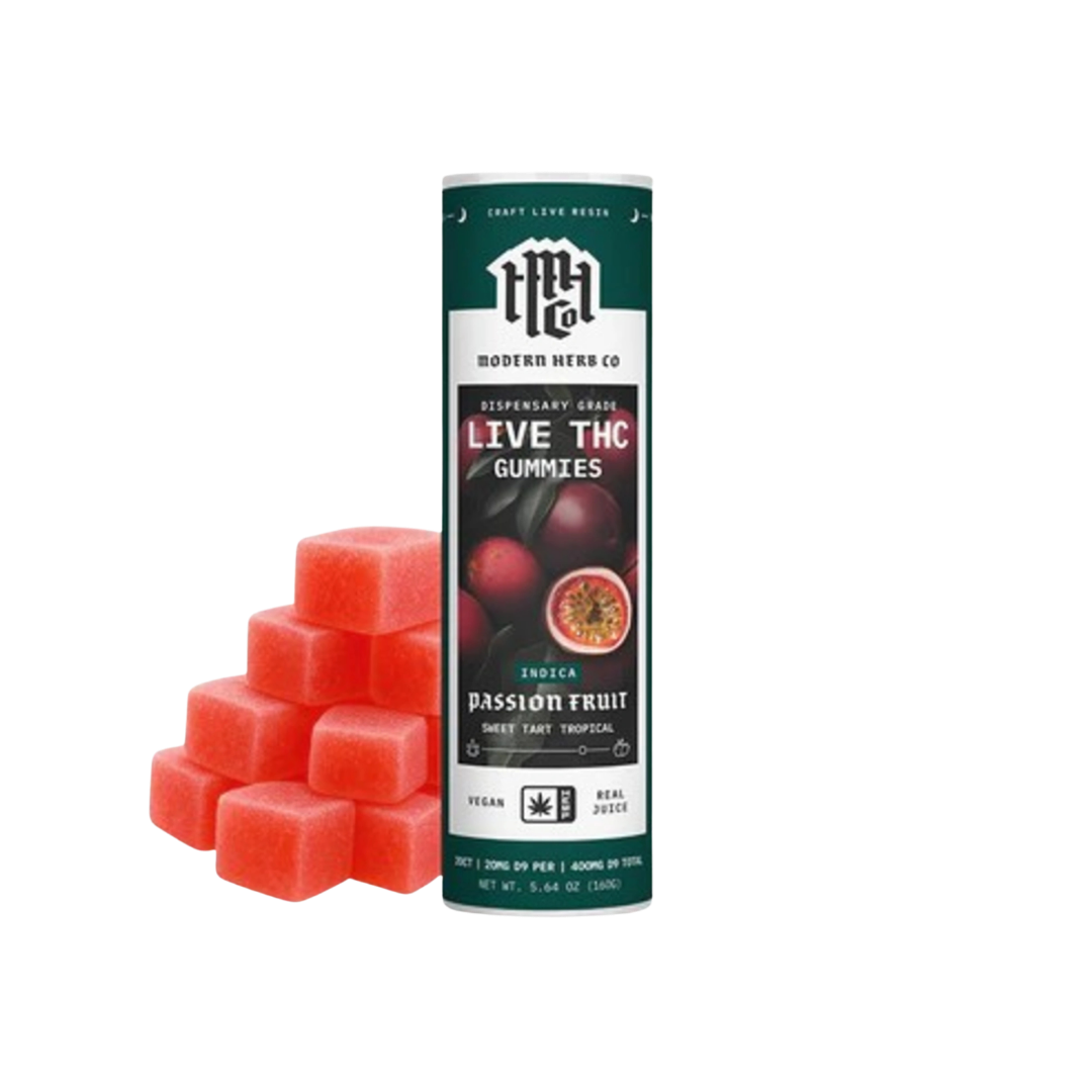 Buy Passionfruit Live Resin (Knockout) Gummies by Modern Herb Co (20 CT) 400 MG THC