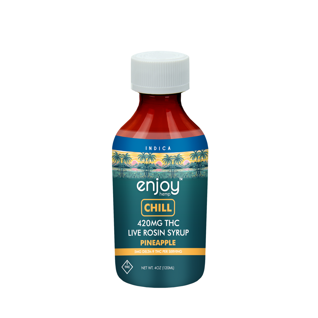 Pineapple Chill Syrup by Enjoy Hemp (1 Bottle) 420 MG THC