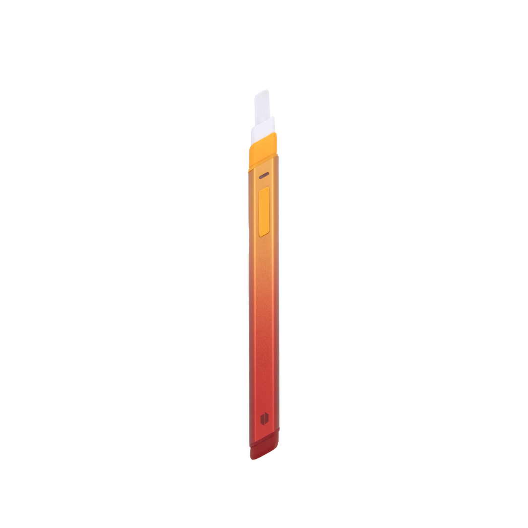 Gradient orange and red Puffco Hot Knife in Limited Edition Daybreak with ceramic heating tip for mess-free dabbing, ready to ship from Consider It Flowers.