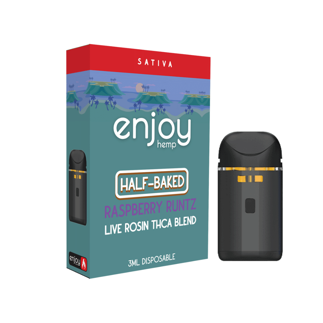 Legal THCA Live Rosin Vape - Enjoy Hemp's premium Raspberry Runtz blend available online