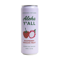 Raspberry Dragon Fruit THC sparkling water with natural fruit flavor and smooth cannabis buzz, available online and in Nashville.