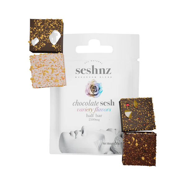 Seshnz Variety Pack Mushroom Blend Chocolate Bar (1CT) HALF BAR