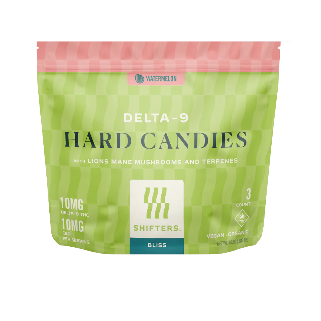 Shifters Hard Candies by Canvast Supply Co. with Delta-9 THC, CBD, and Lion’s Mane. Buy THC edibles online with fast delivery.