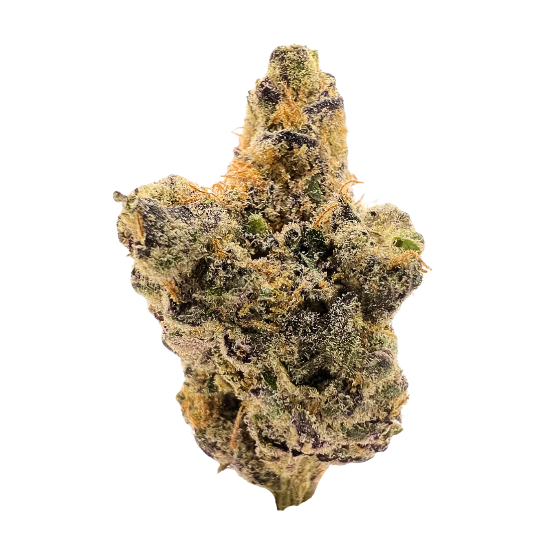 Sour Garlic Cookies strain with savory garlic-citrus flavor, chunky frosty buds, and a calming indica-leaning body high. Available now at Consider It Flowers. 
